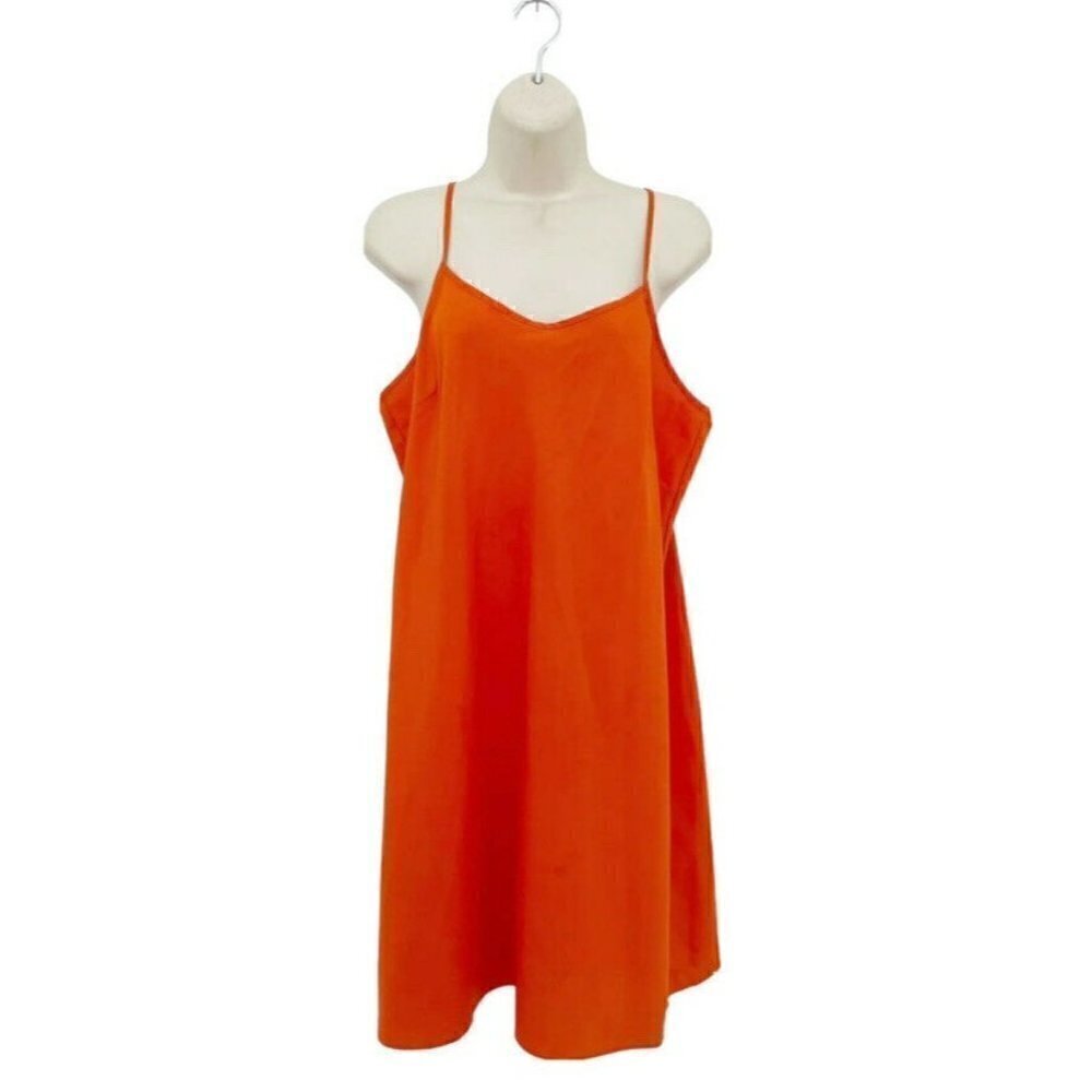 Nanette Lepore Women's Size 12 Orange Spaghetti Strap Slip Dress
